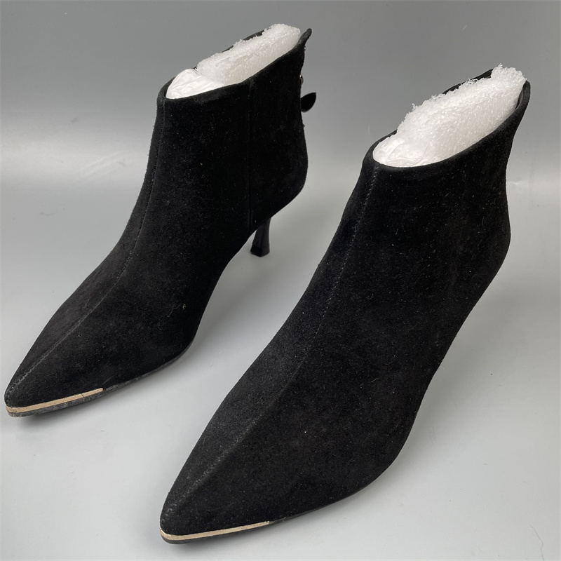 头层羊皮高跟尖头时尚时装女靴39