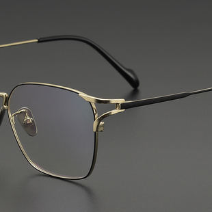 设计师款 日本超轻纯钛眼镜架近视气质商务方框潮 7.8克眼镜框男款