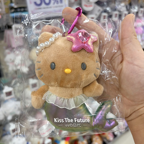 Sanrio/三丽鸥日本正品NIC亮片美人鱼kitty挂件美人鱼黑皮kitty