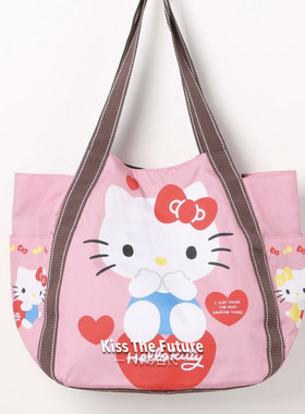 Sanrio/三丽鸥日本代购Hello Kitty豹纹大容量氣球手提包单肩包