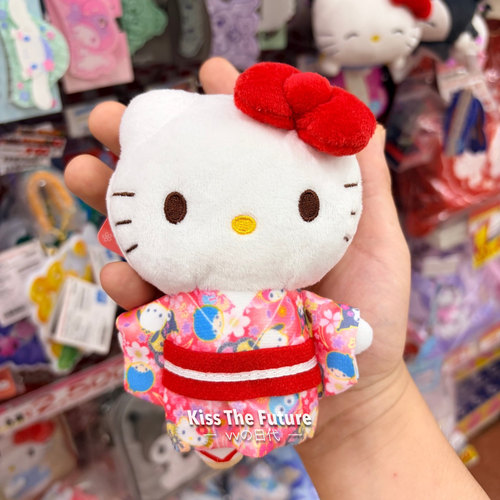 Sanrio三丽鸥粉色kitty少女和服包包挂饰美乐蒂库洛米大耳狗挂件