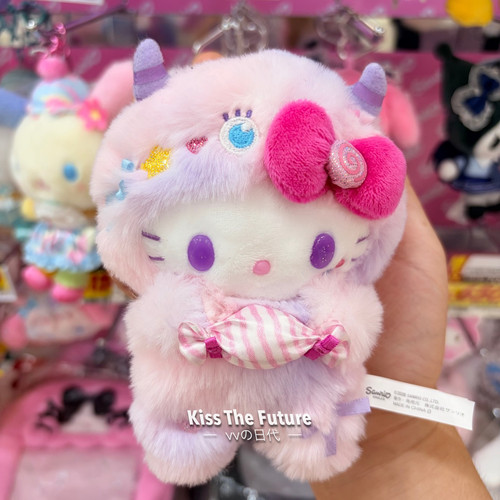 Sanrio/三丽鸥怪兽系列hellokitty美乐蒂库洛米布丁毛绒挂件