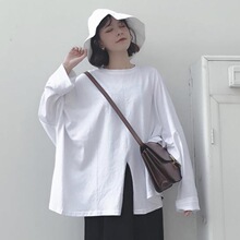 女上衣长袖外穿子的背带裤打底搭配T恤小衫修身牛仔秋衣春秋内搭