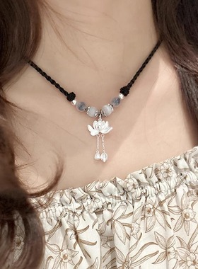 纯银999莲花足银编织女节日礼物