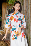 中式盘扣印花衬衫大码宽松风夏季休闲衬衣A321-C635-P60，男装衬衫，电商A321-1（原钱塘6020）