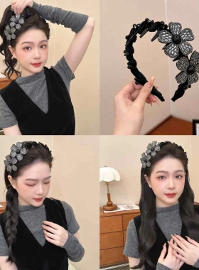 【花坞里】高级丝绒立体花卉轻奢发箍