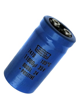 35V11000uF 电解电容 35x68 化工 蓝色 螺柱引脚大容量滤波电容