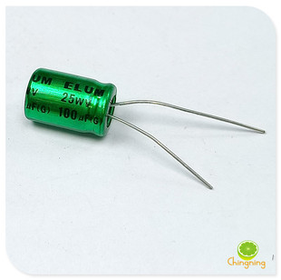 ELUM 无极电解电容器25V100UF/25V 8*12 NP系列音频专用 阴极旁路