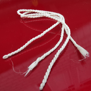 生蚕丝绳纯手工编制孕妇童儿成人手脚绳系腰带家养蚕丝线绳子白色