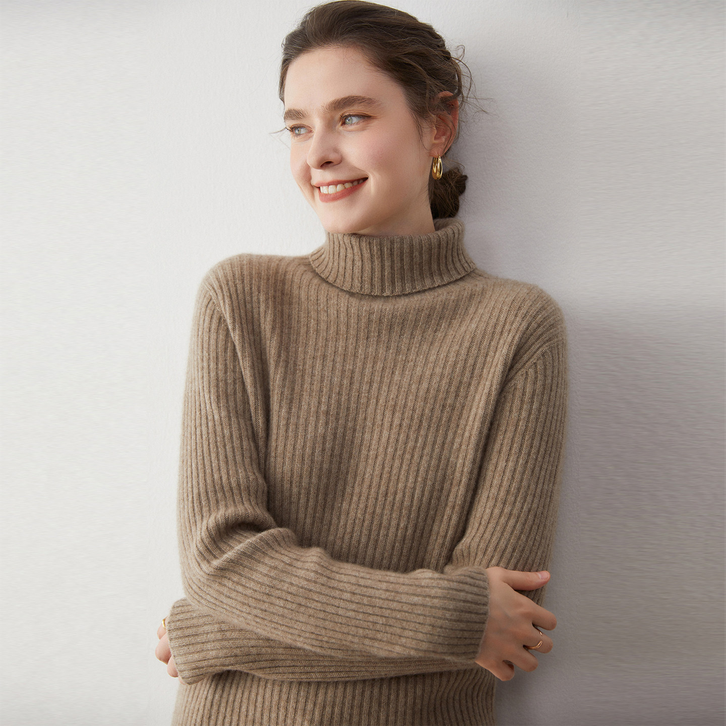 一线成衣七针加厚高领羊绒衫女宽松抽条毛衣秋冬新款显瘦羊绒打底,女装/女士精品,羊绒衫,淘宝优惠券,粉丝福利购,淘宝优惠卷