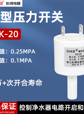 科博微型压力开关YK-20集成水路2分净水器高压开关CNKB压力阀RO机