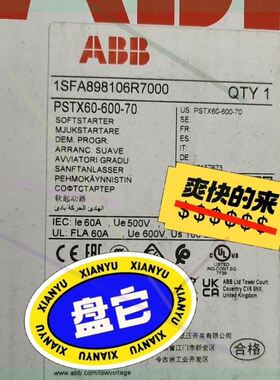 PSTX60-600-70 ABB软启动器 仅 封