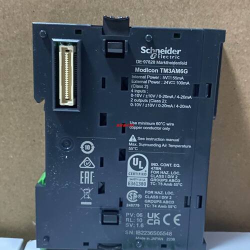 TM3AM6 TM3AM6G可编程控制器用4路模拟量输入原装