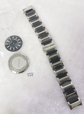 MESHOR/名梭表带7006L黑色陶瓷女表链表盘表针表把头把管后盖配件