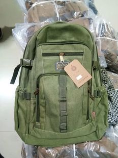 大容量帆布双肩背包大号旅游男士行李包多兜复古耐磨牛仔布包书包