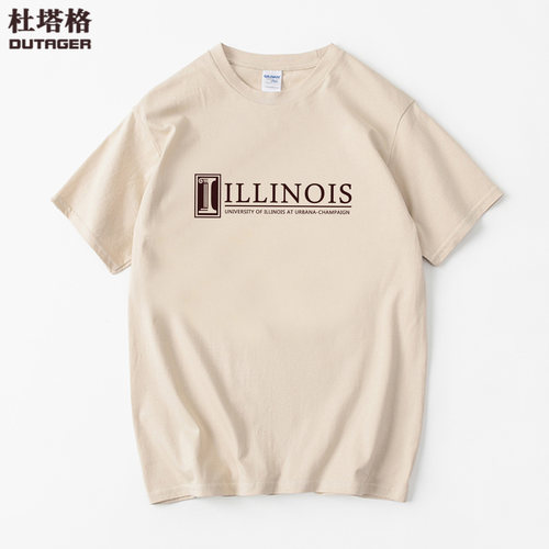 杜塔格UIUC伊利诺伊大学U of I香槟分校男女短袖T恤文化衫毕业