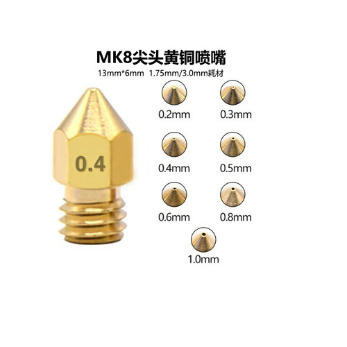 MK8黄铜喷嘴挤出头Creativity