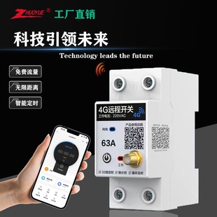 4G智能远程控制开关导轨式 家用2P手机无线遥控水泵电源定时器220V