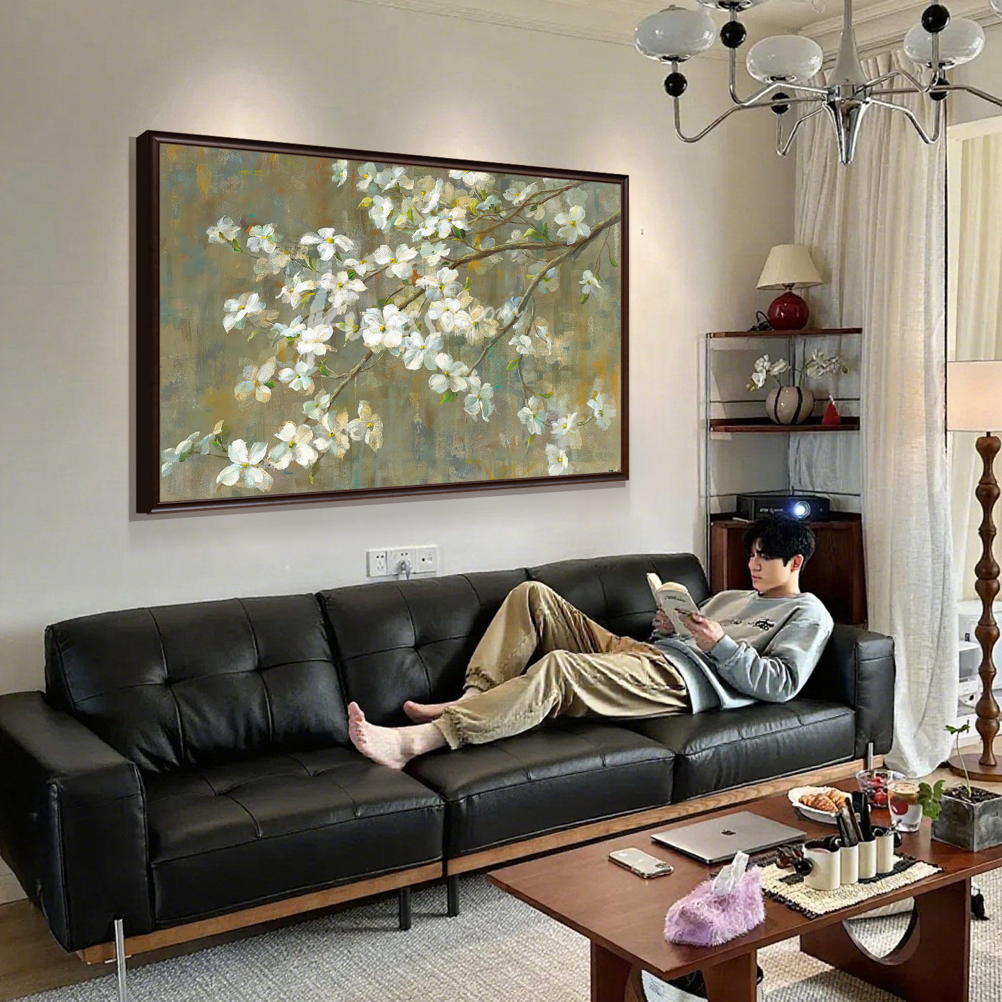 苹果花】法式中古风客厅装饰画美式复古卧室壁画中式餐厅挂画玄关,家居饰品,现代装饰画,淘宝优惠券,粉丝福利购,淘宝优惠卷