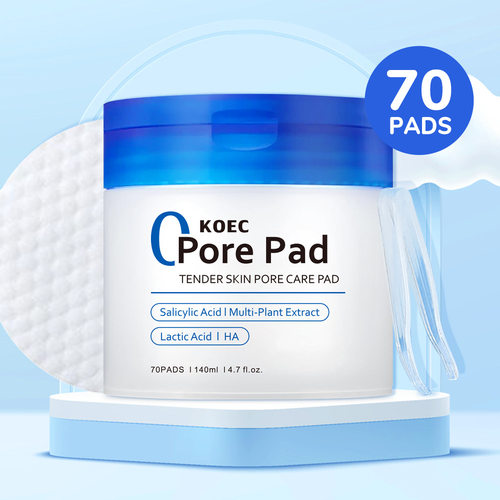KOEC水杨酸清洁棉片毛孔清洁去角质洁面垫Zero Pore Pad 70片
