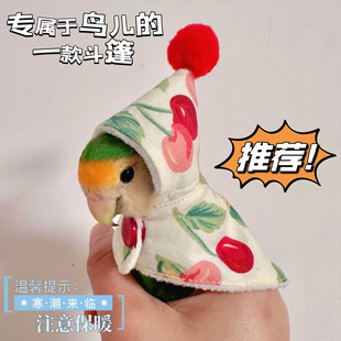 鹦鹉小鸟披风斗篷帽子保暖衣服棉袄牡丹玄凤小太阳和尚手工艺品