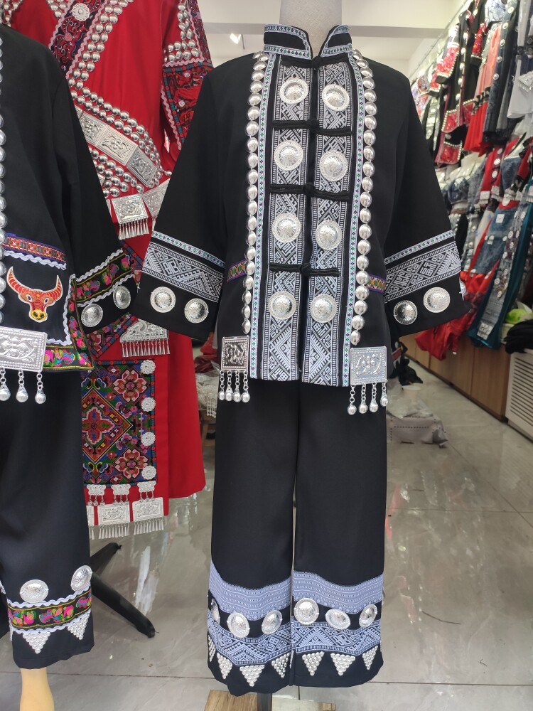 儿童少数民族传统服装苗族侗族日常演出旅拍帅气立领男童套装