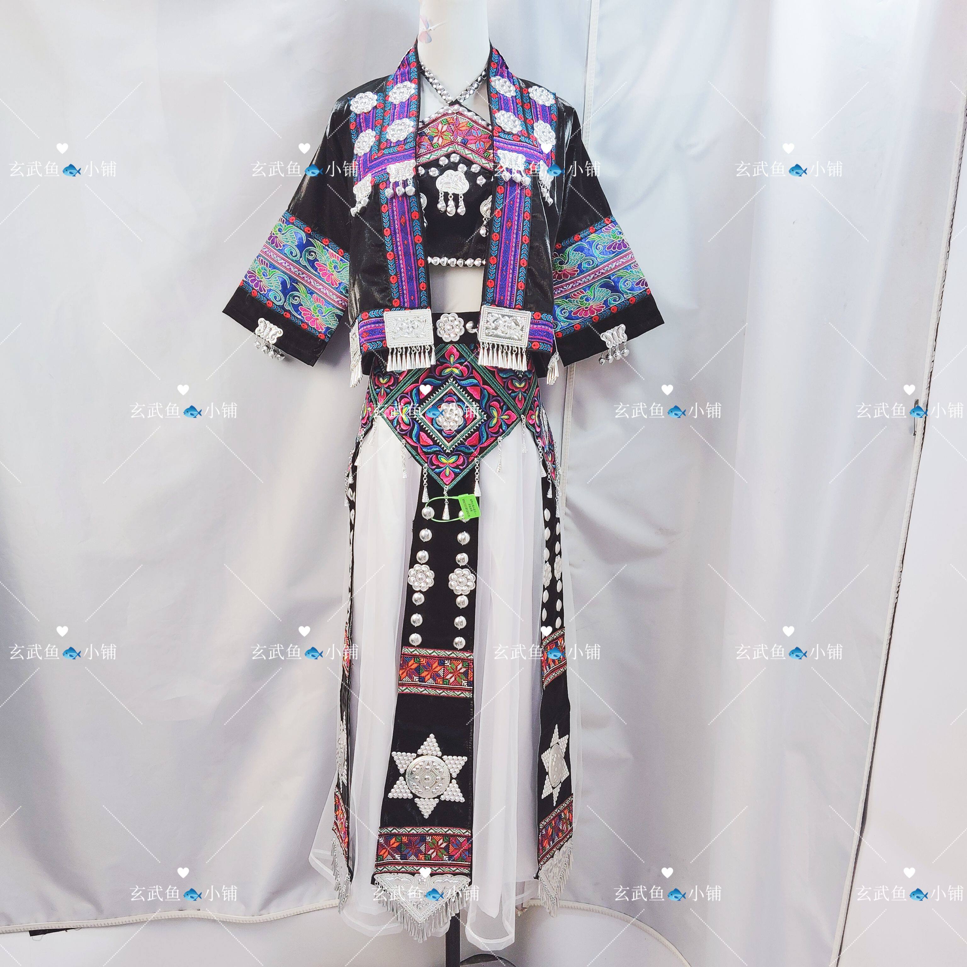 苗族服装湘西贵州演出服女少数民族舞蹈服装苗家衣服舞台装