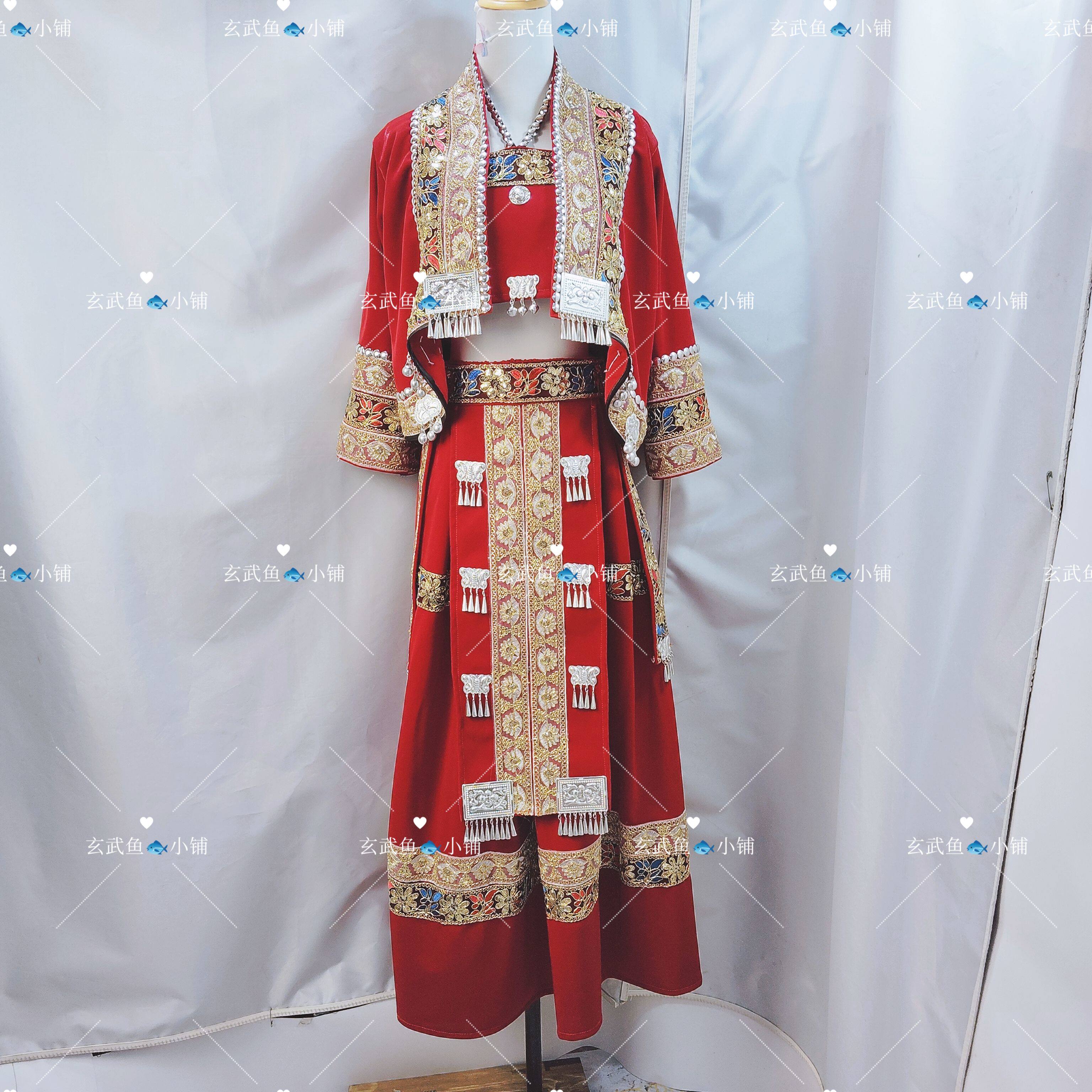 新款苗族服装成人女少数民族表演服饰云南写真旅拍舞蹈演出服套装