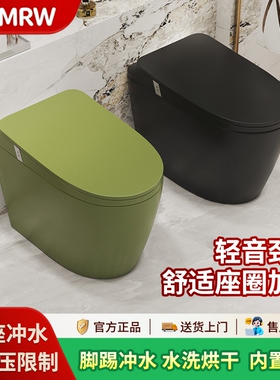 【补贴15%】复古一体智能马桶黑色墨绿色创意坐便无水压限制