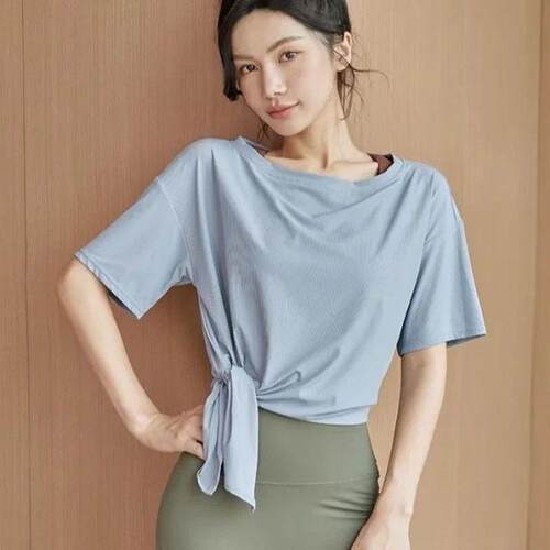 现代舞蹈练功服女短袖上衣