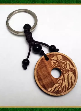 象运泰顺吊坠桃木钥匙扣属猴人2026年吉祥物男女生肖猴佩戴挂件