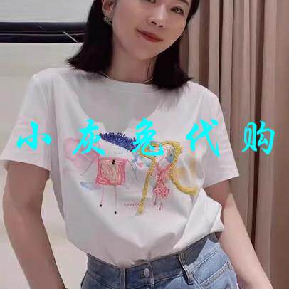 小灰兔2025夏百搭卡通印