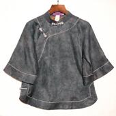 华族经典 忆梦 国风旗袍上衣青衫 唐装 女桑蚕丝红云纱开襟淑女新中式