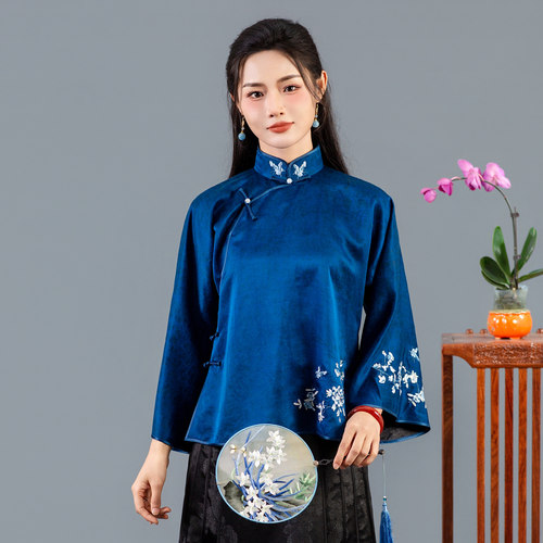 华族经典唐装中国风女装秋香云纱