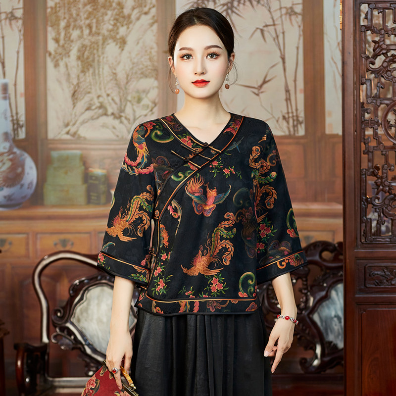 花罗香云纱唐装女中国风