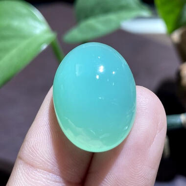 天然冰阳绿澳洲绿玉髓裸石戒面吊坠 珠宝定制