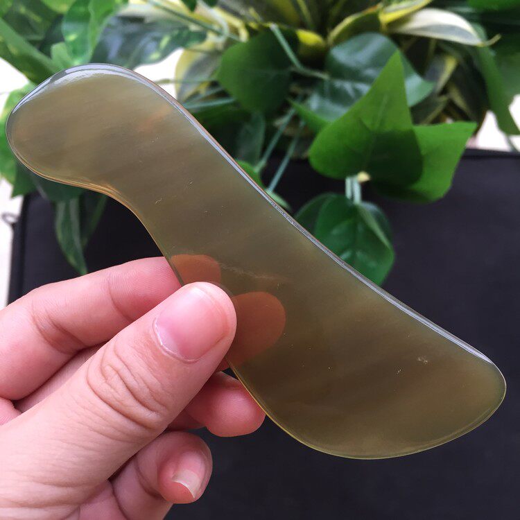 S型瘦刮脸板 美容天然正品牛角刮痧按摩板脸部面部眼部拨筋点穴棒
