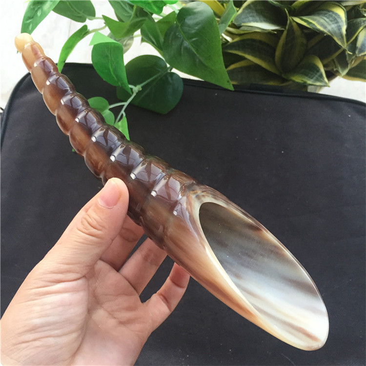 牦牛角尖！角艺轩正品天然牛角刮痧筒按摩点穴位推胆经多功能雕花