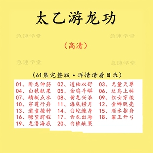 武当太乙游龙功中华武术武功强身健体养生功法身法训练视频教程