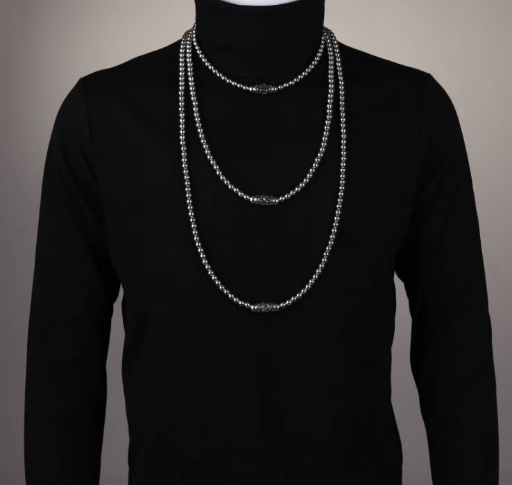 民族风关公观音佛祖泰国佛牌吊坠吊牌配链圆珠钛钢男女项链佛珠链