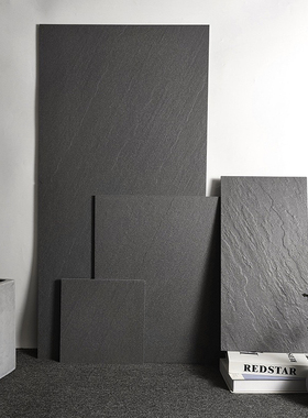 通体风沙纹黑灰色瓷砖600X1200仿古砖哑光麻面地砖室外庭院防滑砖