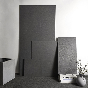 通体风沙纹黑灰色瓷砖600X1200仿古砖哑光麻面地砖室外庭院防滑砖