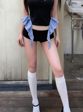 可爱少女个性抹胸分体泳衣比基尼分体两件套格子装饰性感显瘦泳装