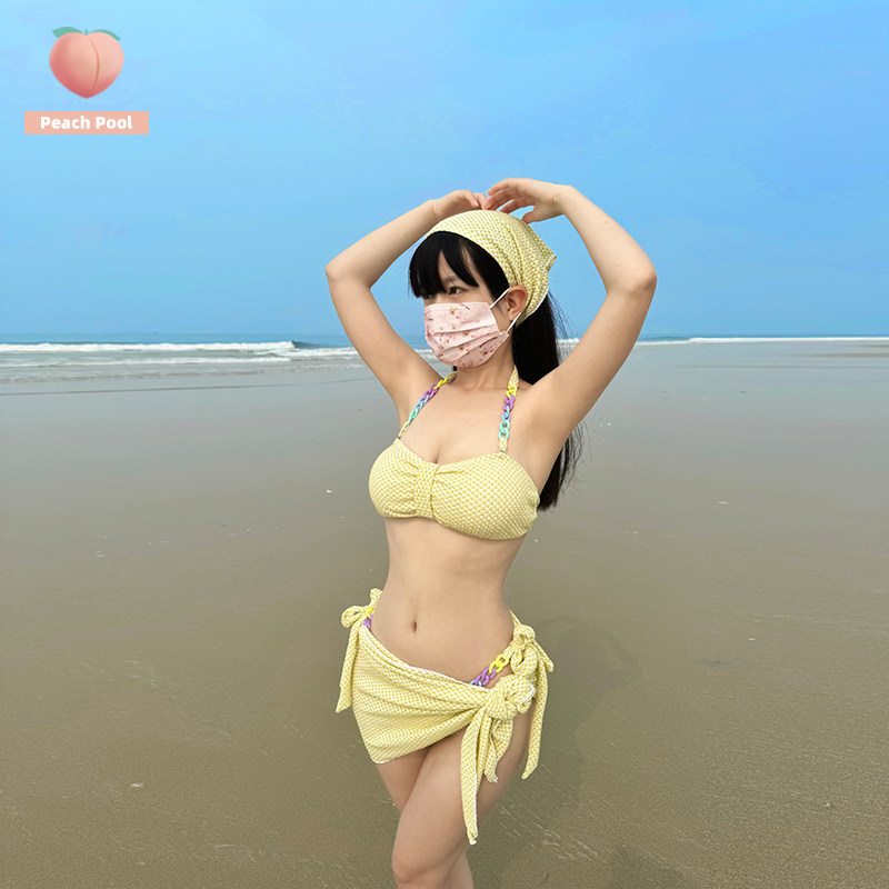 日系可爱少女比基尼四件套