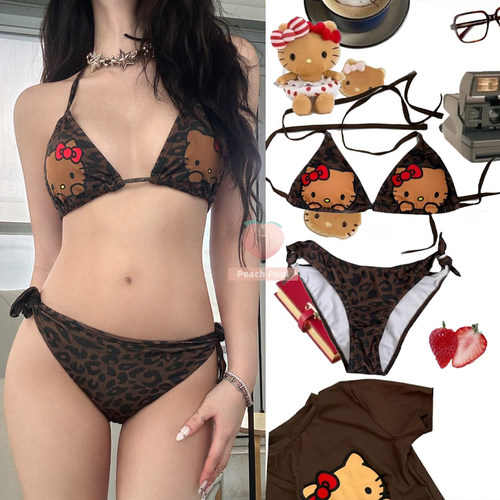 豹猫甜妹可爱少女纯欲性感比基尼