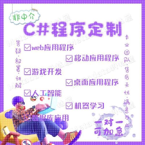 C#程序定制代做.NetCore编程代码调试桌面应用网页开发自动化设计