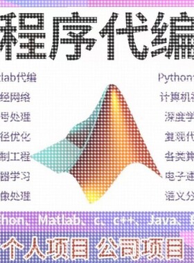 matlab代编程序python代码深度机器学习图像信号处理算法通信彷真
