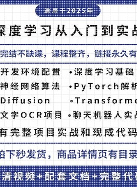 python深度学习神经网络pytorch聊天机器人ocr文字识别项目实战
