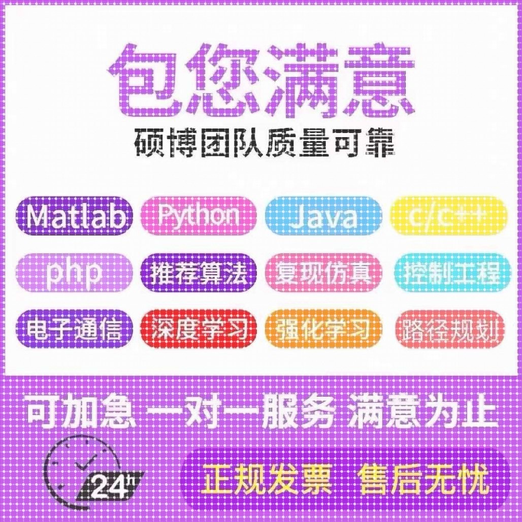 matlab代编程序python代码深度机器学习图像信号处理算法通信彷真