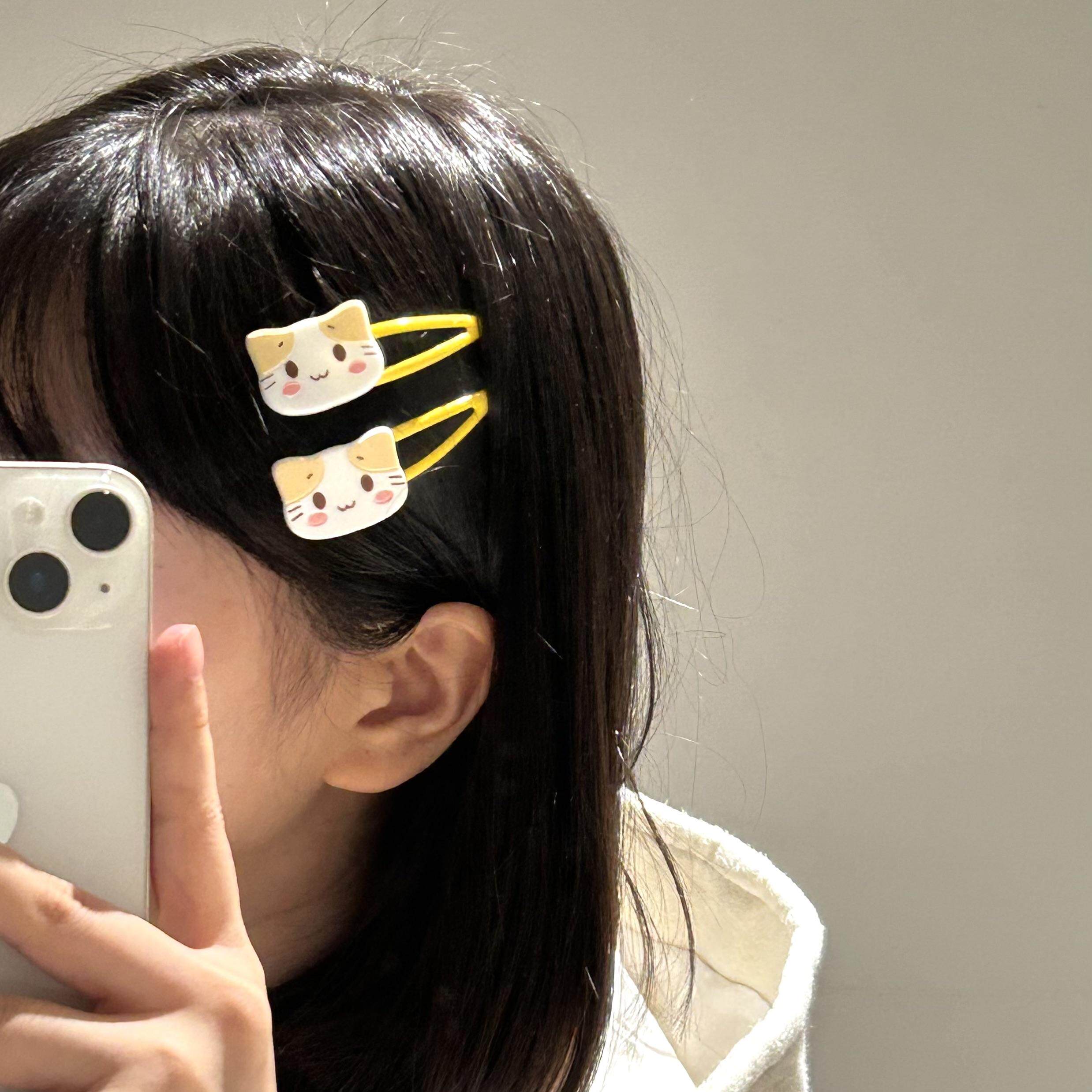 可爱秋冬棉女花糖猫咪发卡图片